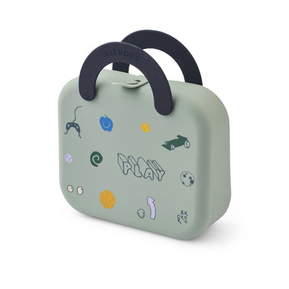 [Liewood]Elara Foldable Lunchbox - Play/Dusty Peppermint