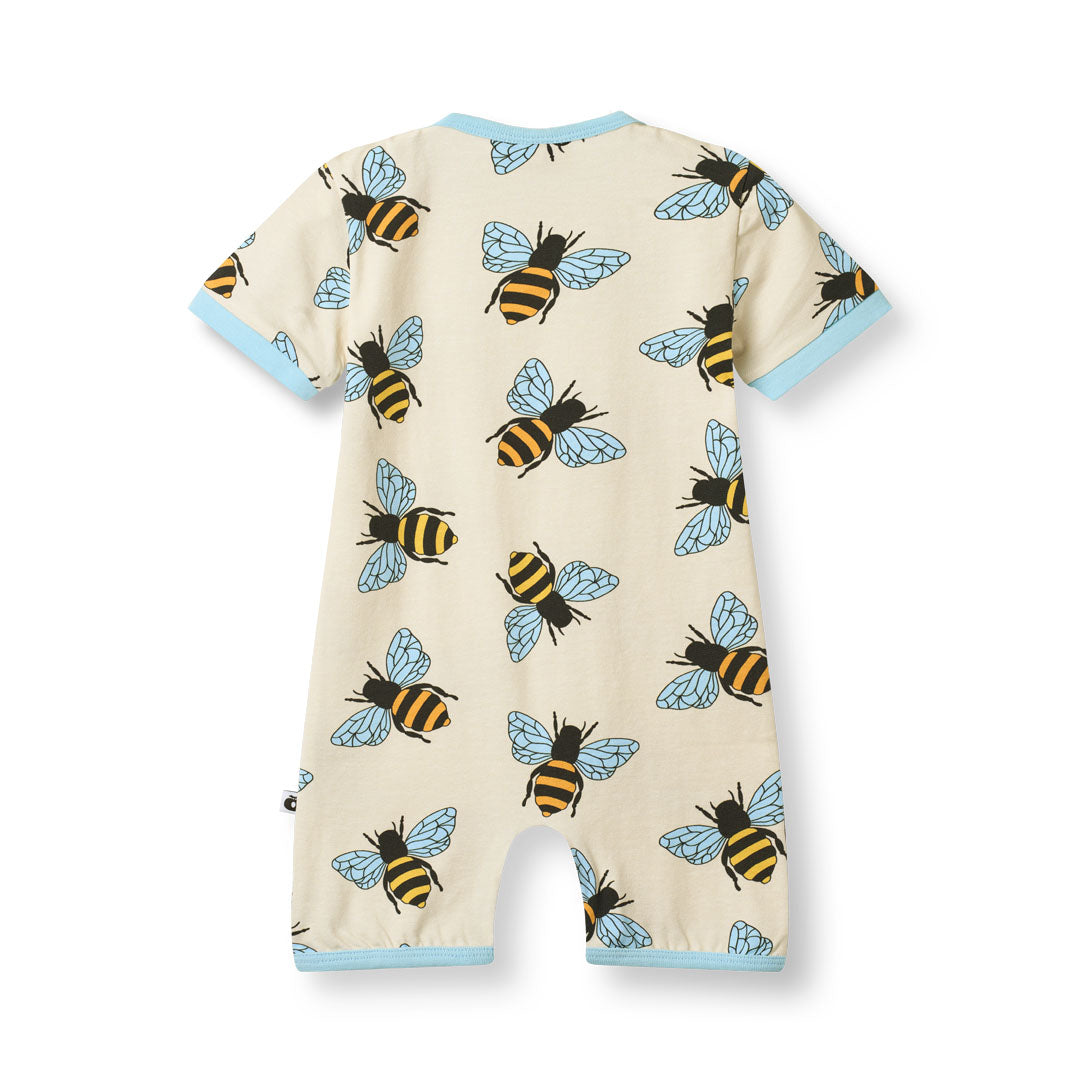 [Smafolk] Elstar Short Sleeved Romper With Bees - Vanilla