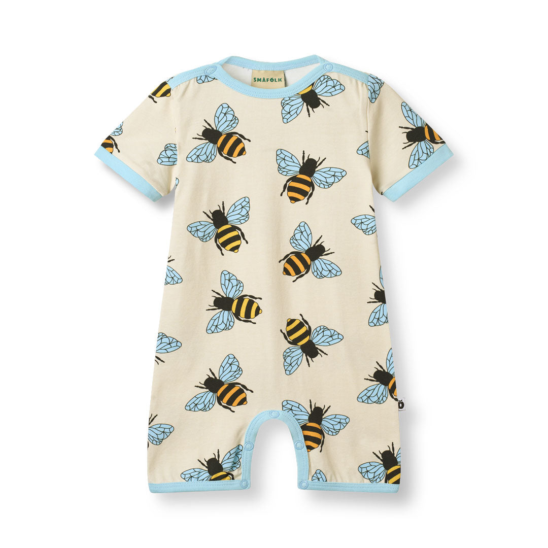 [Smafolk] Elstar Short Sleeved Romper With Bees - Vanilla