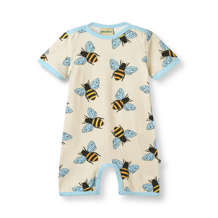 [Smafolk] Elstar Short Sleeved Romper With Bees - Vanilla