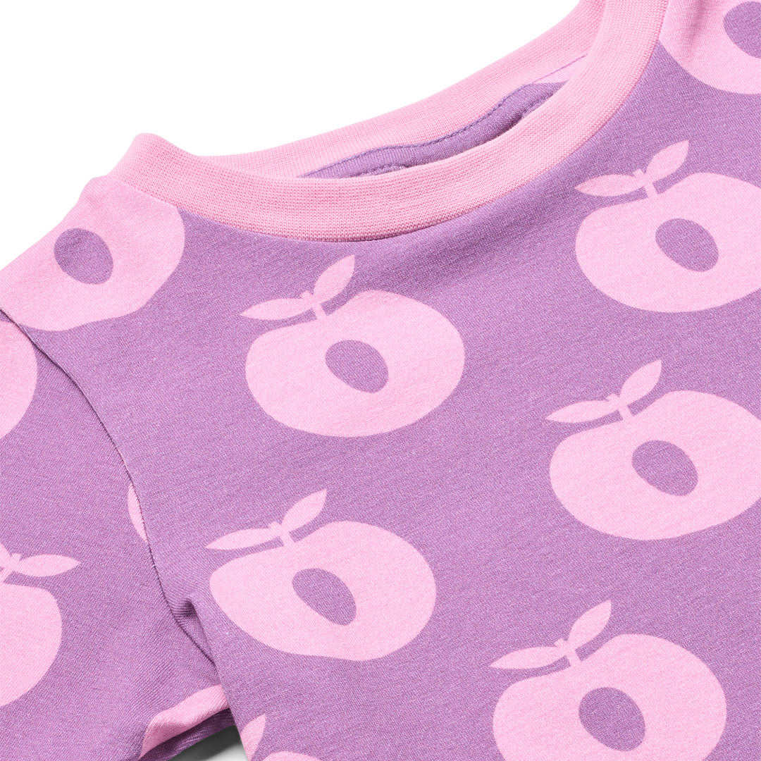 [Smafolk] Long Sleeve With Apple - Purple Iris