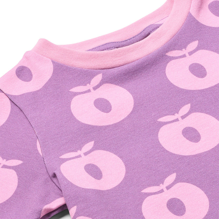 [Smafolk] Long Sleeve With Apple - Purple Iris