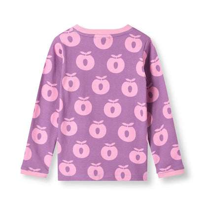 [Smafolk] Long Sleeve With Apple - Purple Iris