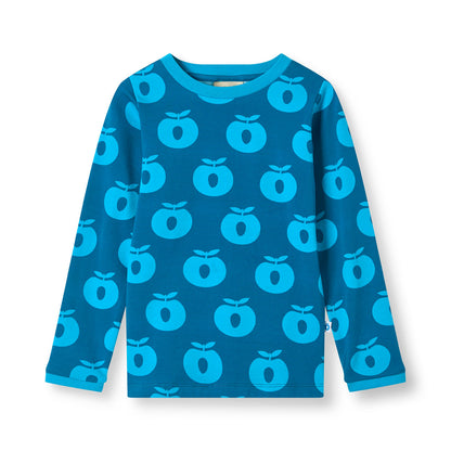 [Smafolk] Long Sleeve With Apple - Vivid Blue