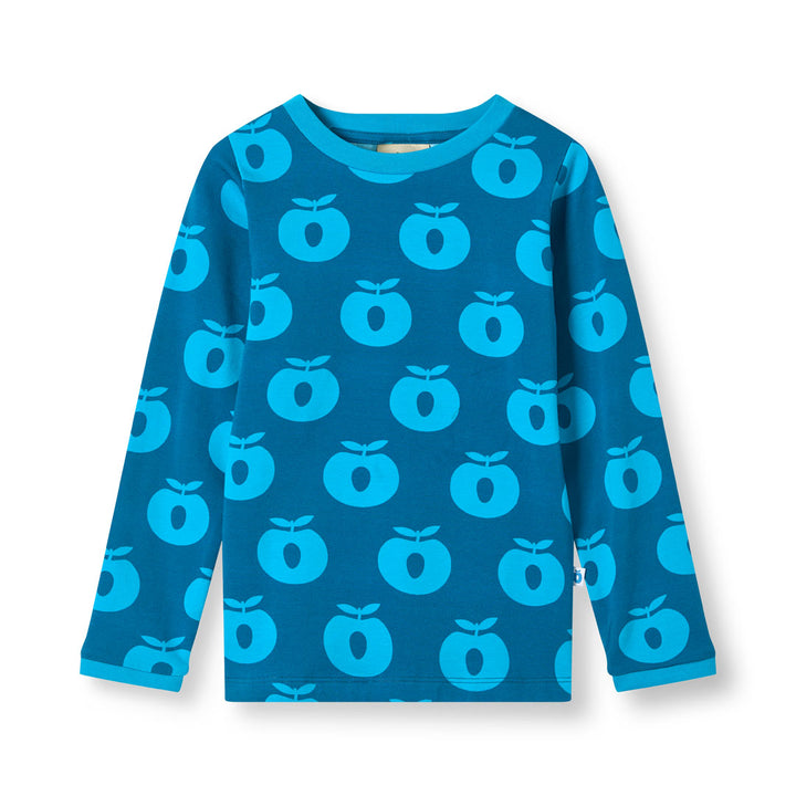 [Smafolk] Long Sleeve With Apple - Vivid Blue