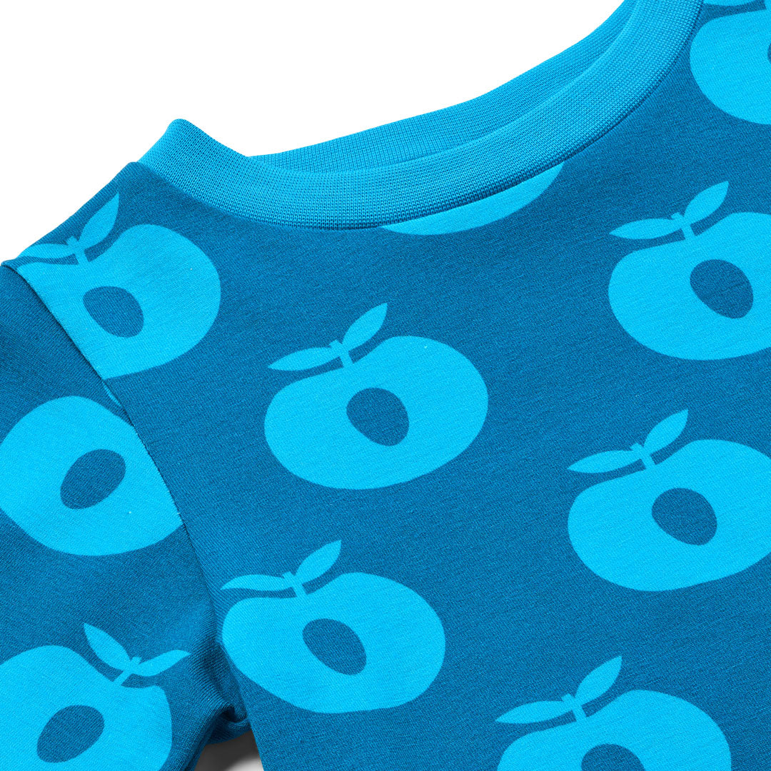 [Smafolk] Long Sleeve With Apple - Vivid Blue