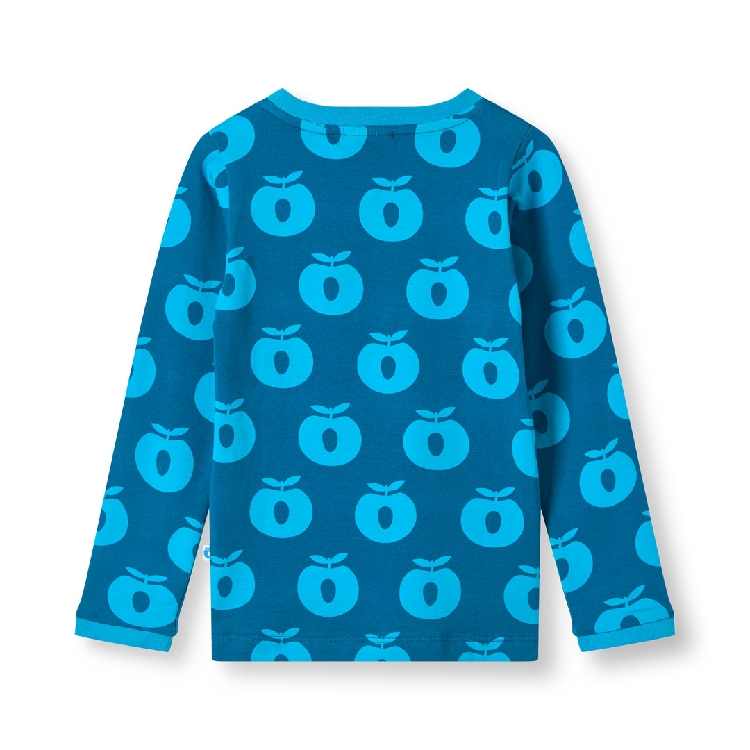 [Smafolk] Long Sleeve With Apple - Vivid Blue