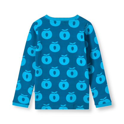 [Smafolk] Long Sleeve With Apple - Vivid Blue