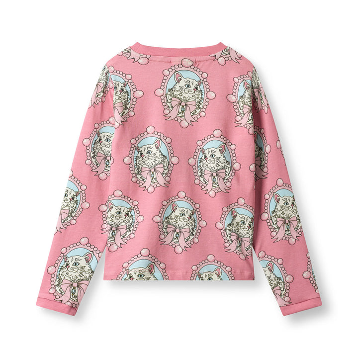 [Smafolk] Elstar Long Sleeved Top With Cats - Blush Cream