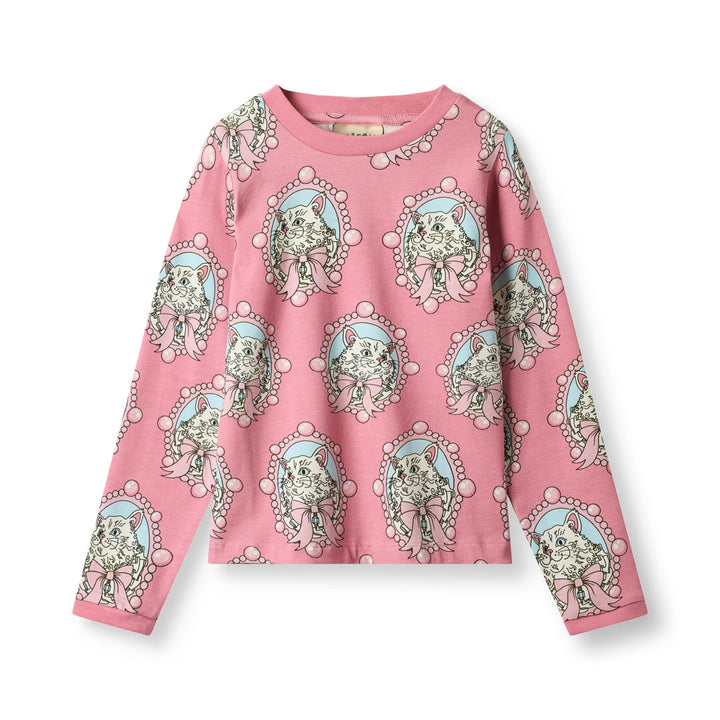 [Smafolk] Elstar Long Sleeved Top With Cats - Blush Cream