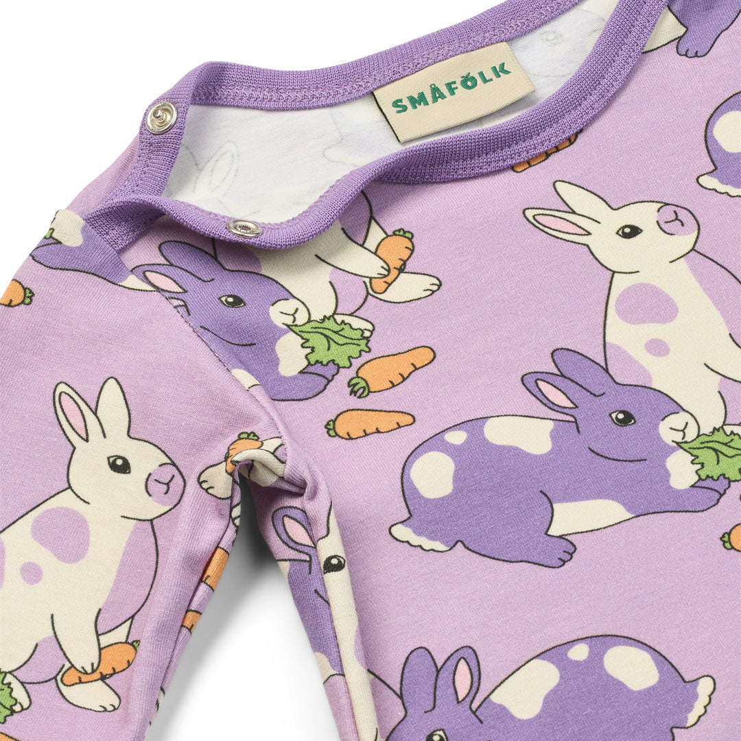 [Smafolk] Elstar Long Sleeved Baby Suit With Hares - Floral
