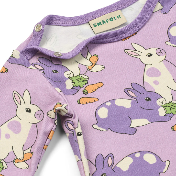 [Smafolk] Elstar Long Sleeved Baby Suit With Hares - Floral