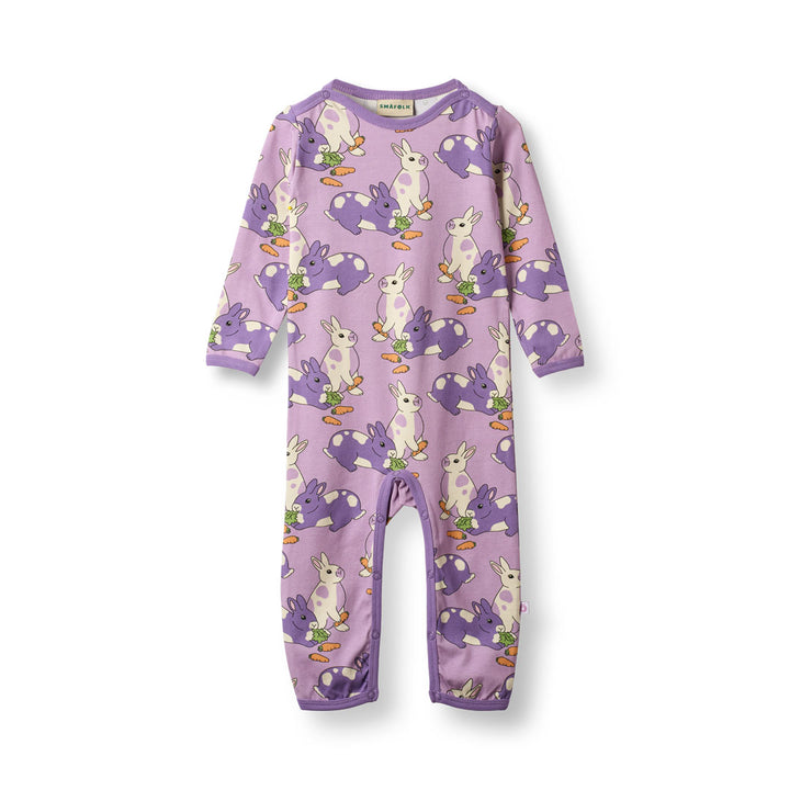 [Smafolk] Elstar Long Sleeved Baby Suit With Hares - Floral