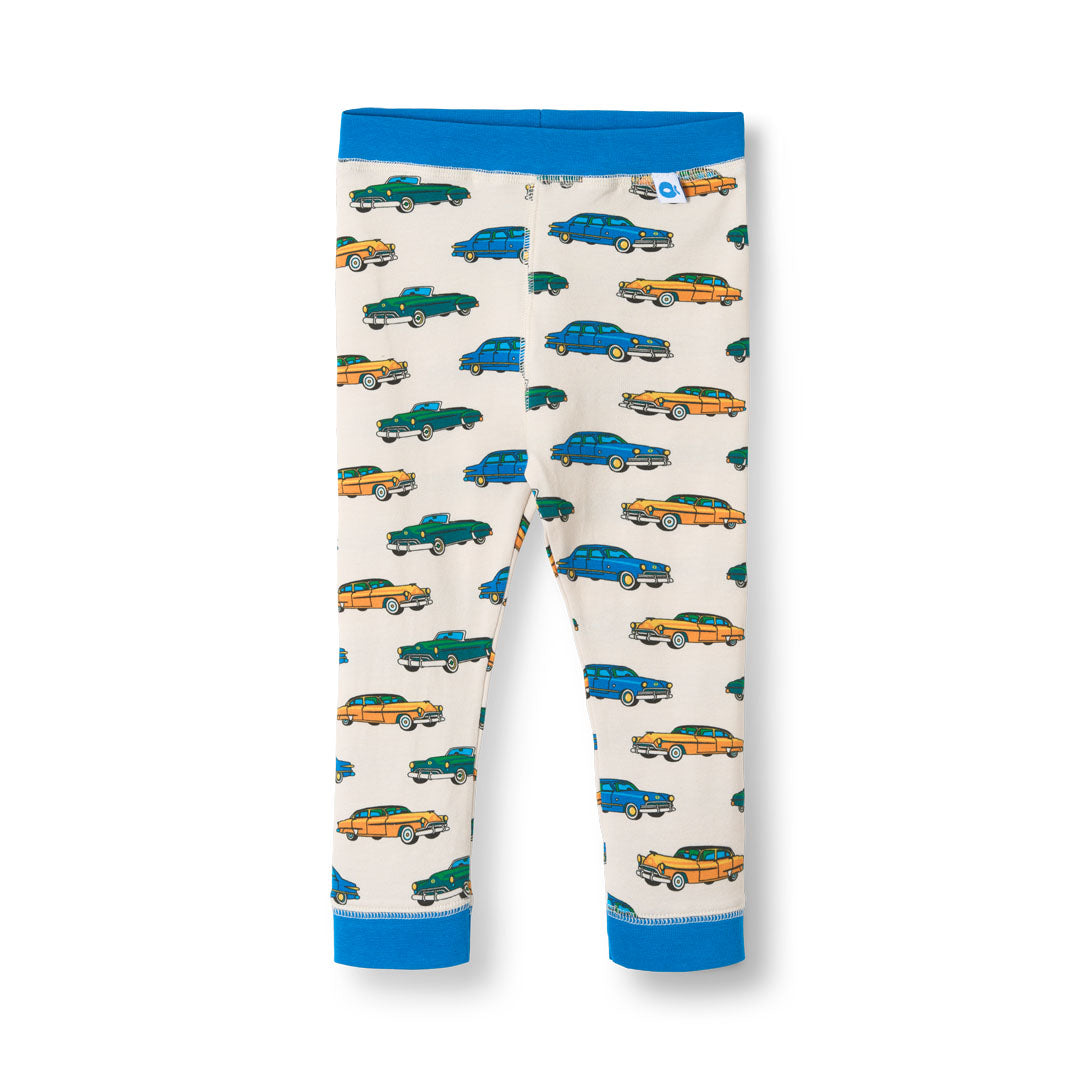 [Smafolk] Elstar Leggings For Baby With Car - Vanilla