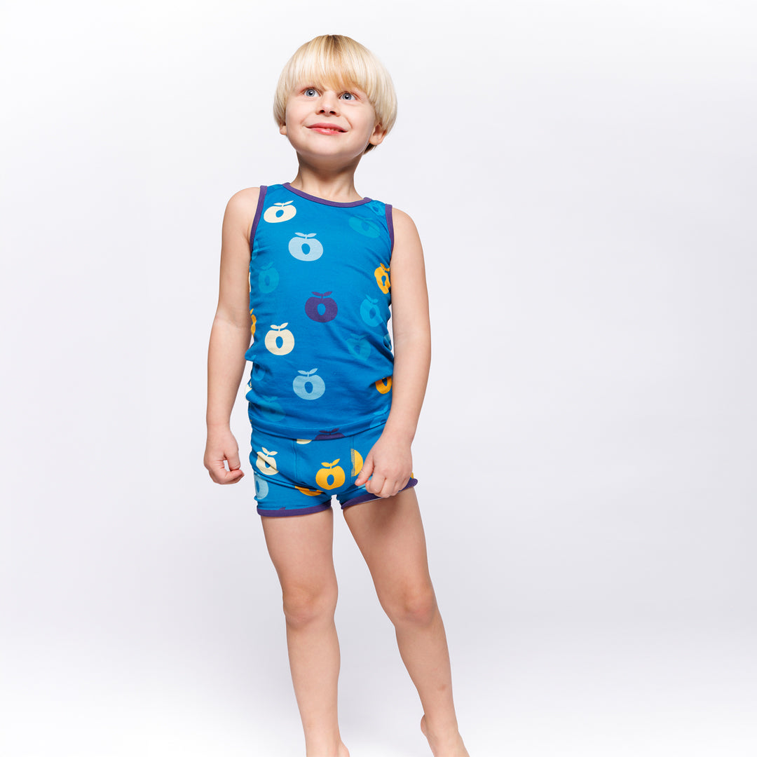 [Smafolk] Elstar Underware Set With Apple - Solid Blue