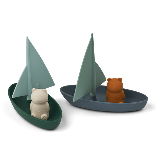[Liewood] Ensley Toy Boats 2Pack - Whale Blue Multi Mix