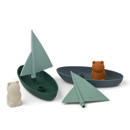 [Liewood] Ensley Toy Boats 2Pack - Whale Blue Multi Mix