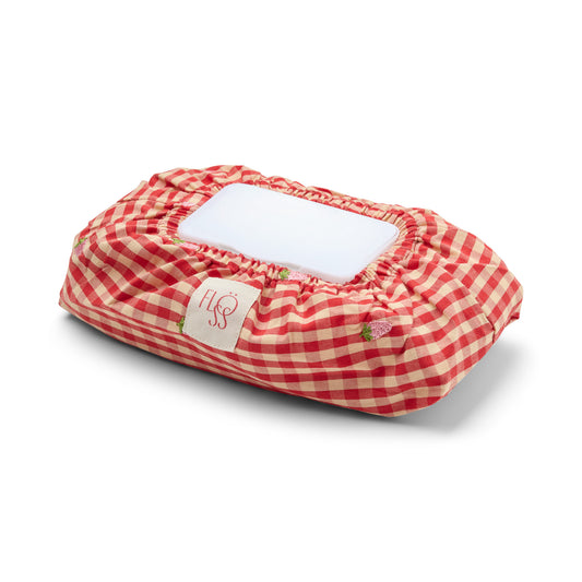 [Floss] Molly Pineberry Wet Wipe Cover - Red-pink Berry Gingham