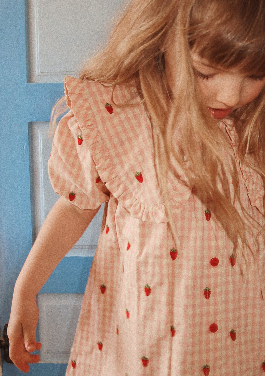 [Floss] Dolly SS Dress - Pink Berry Gingham