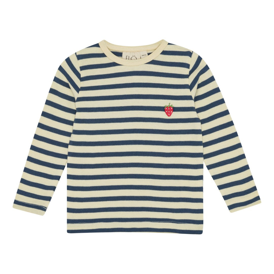 [Floss] Abby LS Blouse Stripe - Soft White /Orchid