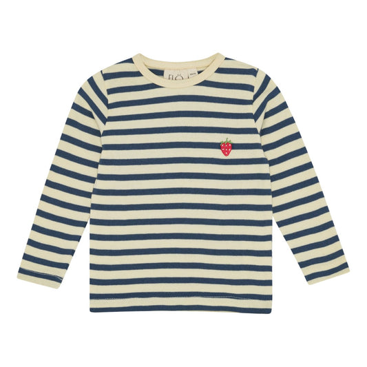 [Floss] Abby LS Blouse Stripe - Soft White /Orchid