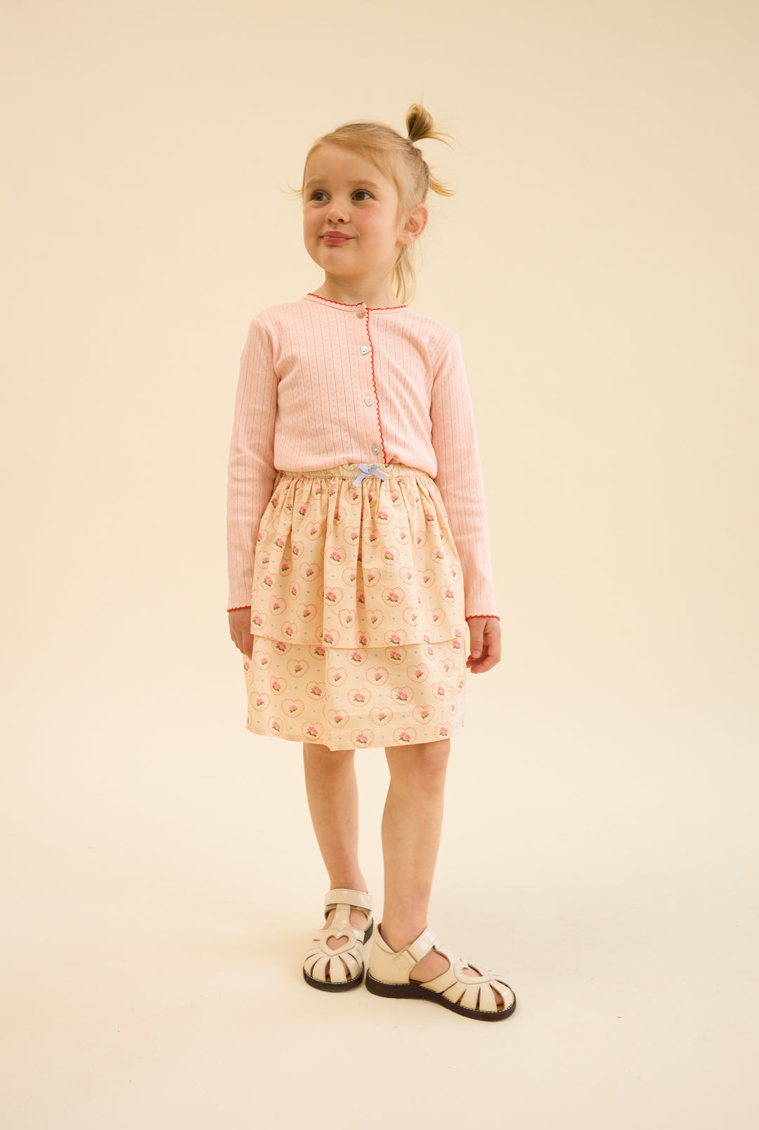 [Floss] Liva Pointelle Cardigan - Soft Rose