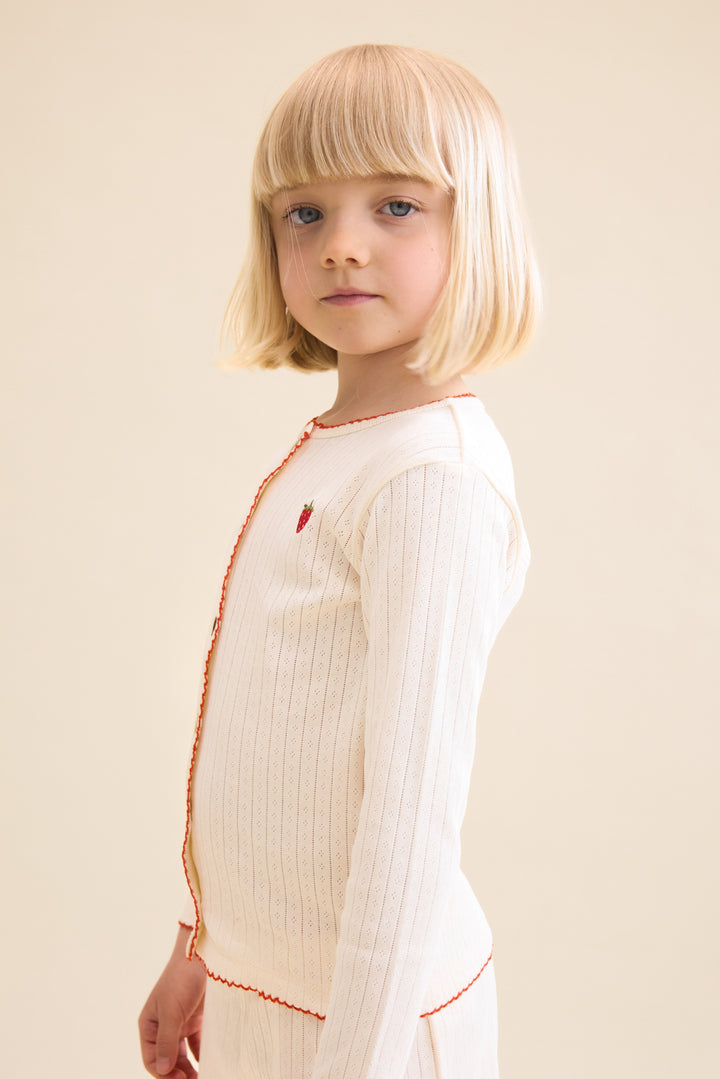 [Floss] Flora Pointelle Cardigan - Gentle Cream