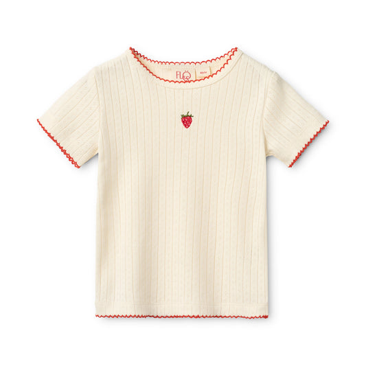 [Floss] Flora SS Pointelle Blouse - Gentle Cream