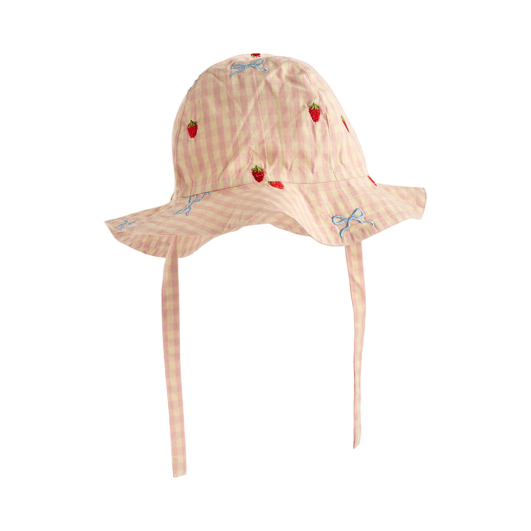 [Floss] Dolly Bow Sunhat - Berry/Bow Gingham