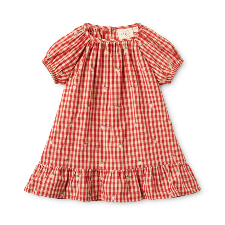 [Floss] Molly Pineberry Dress - Red-pink Berry Gingham