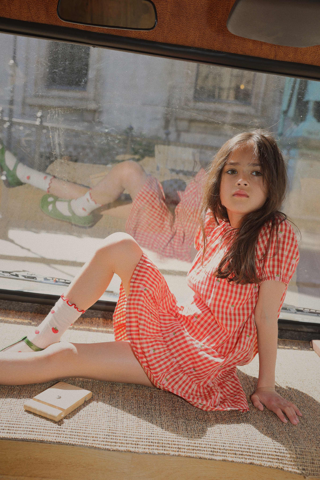 [Floss] Molly Pineberry Dress - Red-pink Berry Gingham