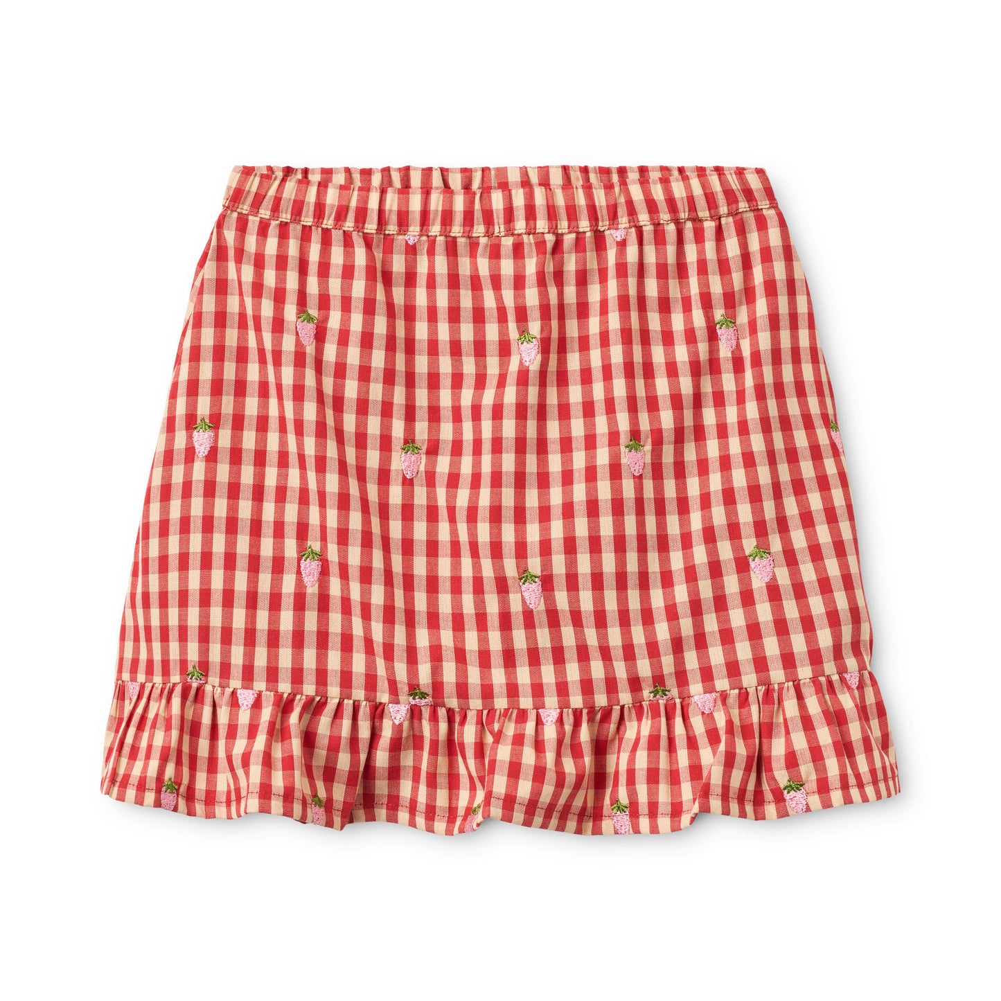 [Floss] Molly Pineberry Skirt - Red-pink Berry Gingham