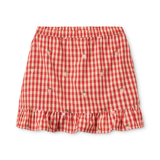 [Floss] Molly Pineberry Skirt - Red-pink Berry Gingham
