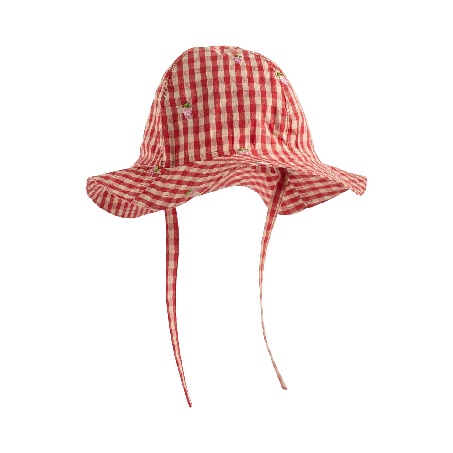 [Floss] Molly Pioneberry Sunhat - Red Pink Berry Gingham