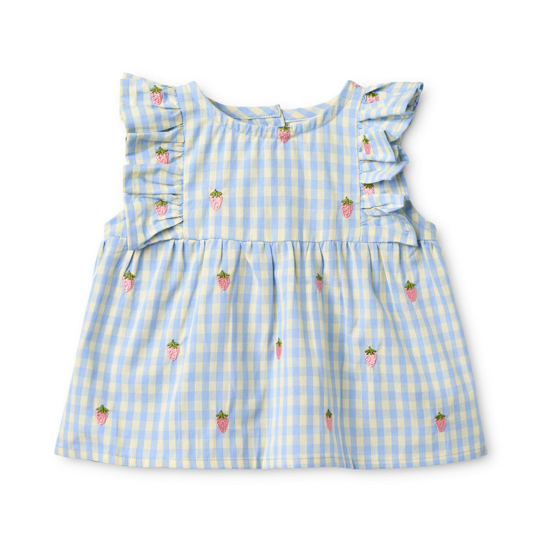 [Floss]  Mille Baby SS Set - Red - Sky Berry Gingham