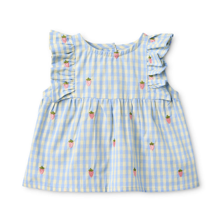 [Floss]  Mille Baby SS Set - Red - Sky Berry Gingham