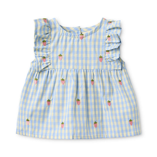 [Floss] Mille SL Dress - Sky Berry Gingham