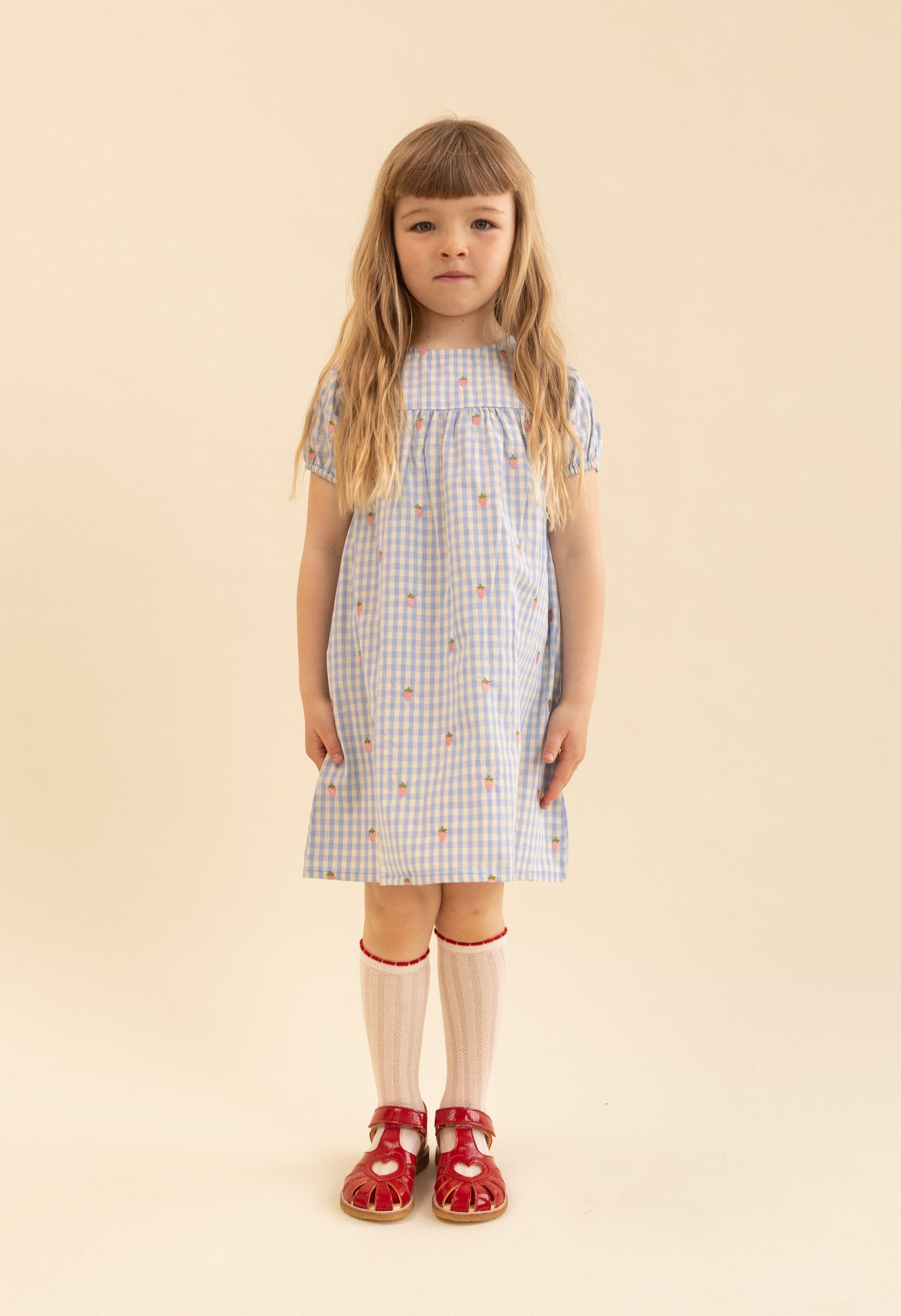 [Floss] Mille SS Dress - Sky Berry Gingham