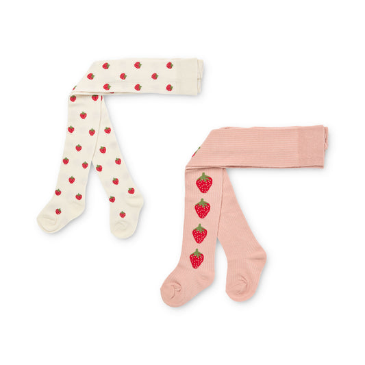 [Floss] Vera Tights 2-pack - Pointelle Berry