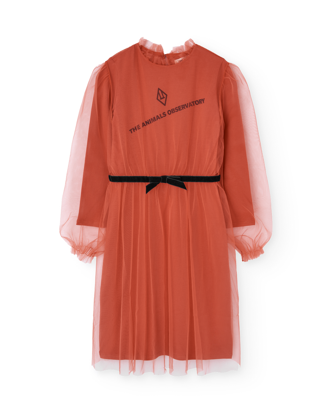 [TAO] Tulle Tortoise Kid Midi Dress - Red