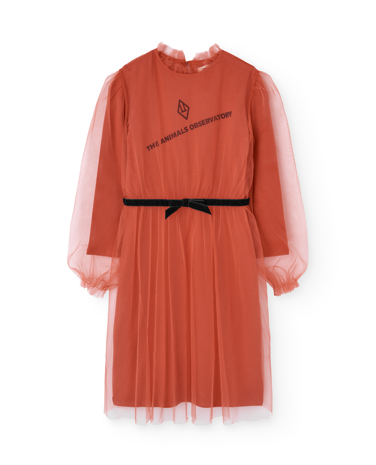 [TAO] Tulle Tortoise Kid Midi Dress - Red
