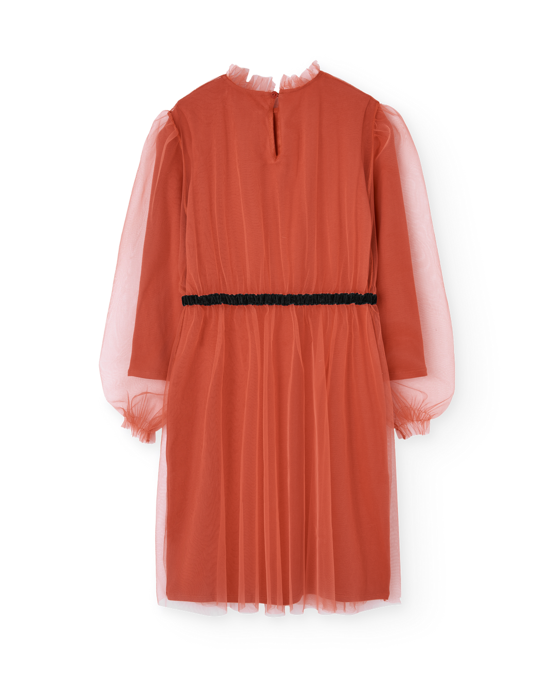 [TAO] Tulle Tortoise Kid Midi Dress - Red