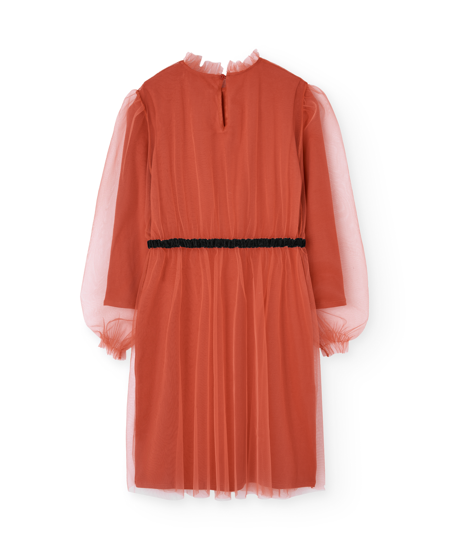 [TAO] Tulle Tortoise Kid Midi Dress - Red