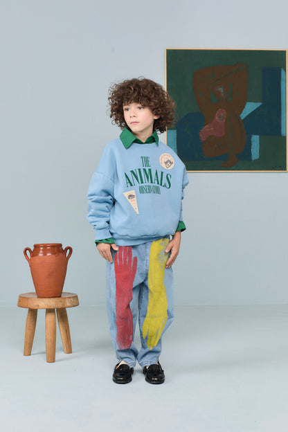 [TAO]Killifish Warm Kid Sweatshirt - Dusty Blue