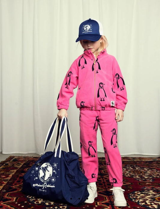 [Mini Rodini] Penguin Fleece Jacket- Pink