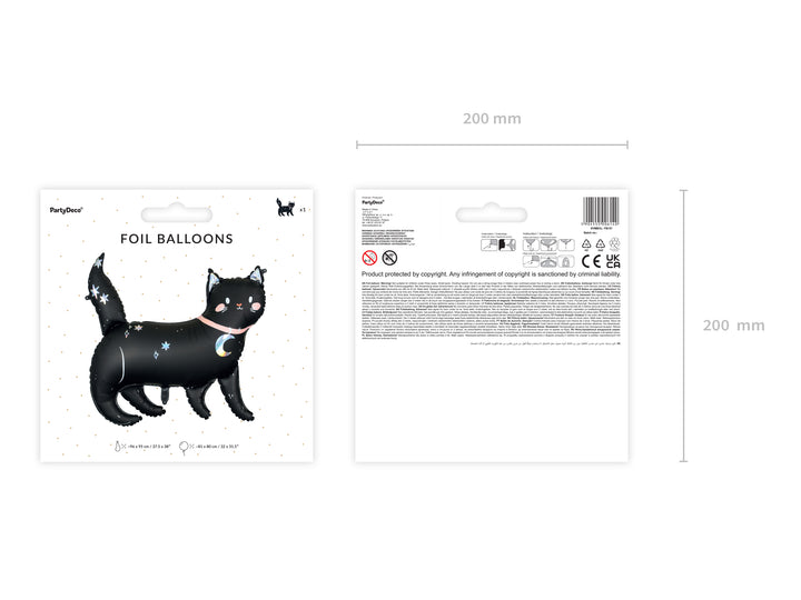 [PartyDeco]Foil balloon Cat, 96x95 cm, mix