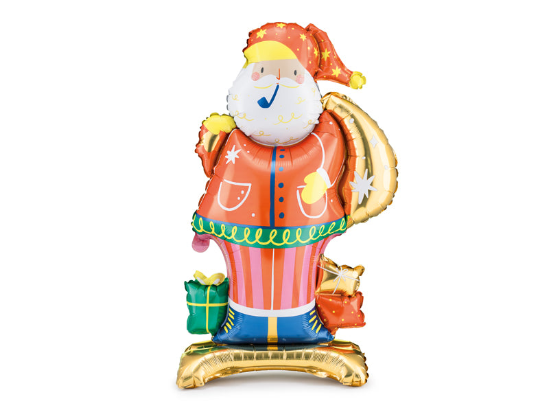 [PartyDeco]Standing Foil Balloon Santa 63x106 cm
