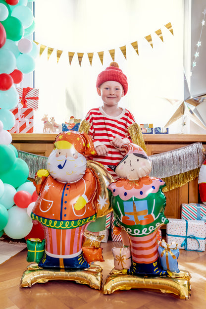 [PartyDeco]Standing Foil Balloon Santa 63x106 cm