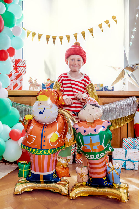 [PartyDeco]Standing Foil Balloon Santa 63x106 cm