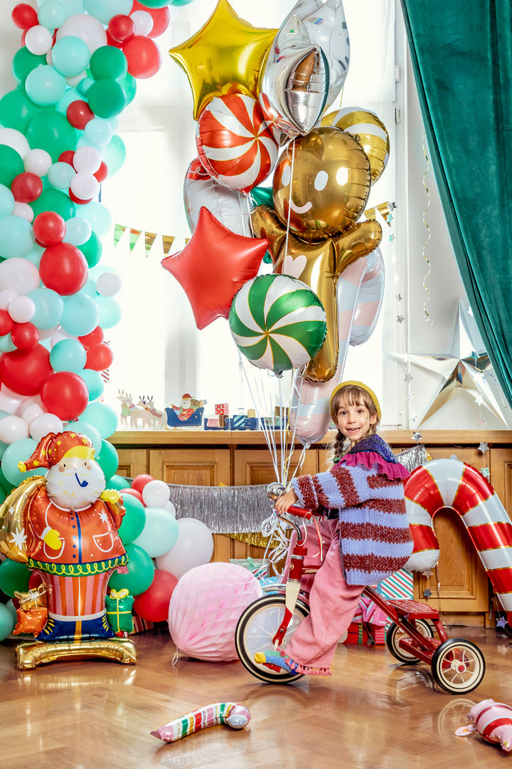 [PartyDeco]Standing Foil Balloon Santa 63x106 cm